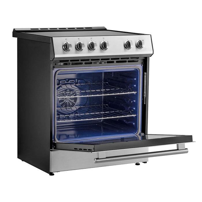 Forno Leonardo Espresso 30-Inch Slide-In Induction Range Stainless-Steel FORNO
