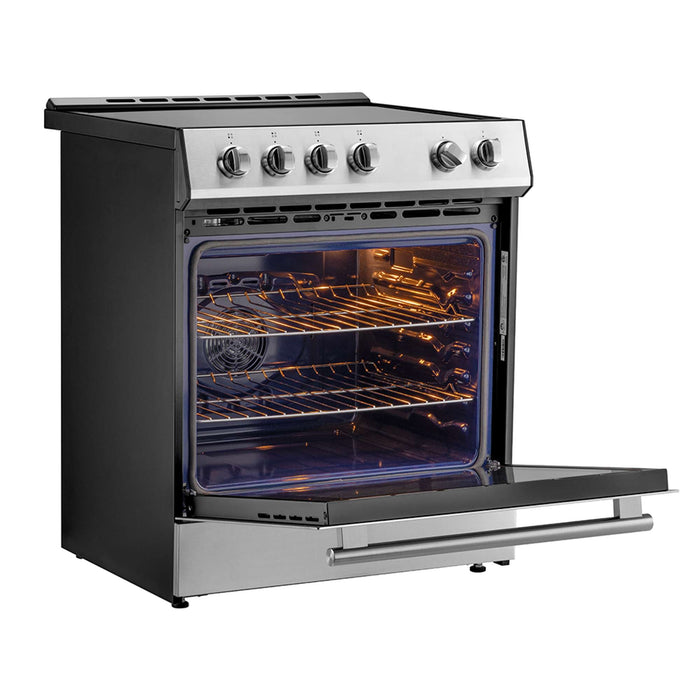 Forno Leonardo Espresso 30-Inch Slide-In Induction Range Stainless-Steel FORNO