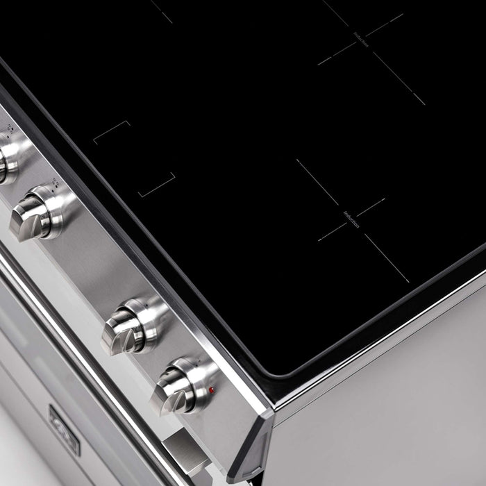 Forno Leonardo Espresso 30-Inch Slide-In Induction Range Stainless-Steel FORNO
