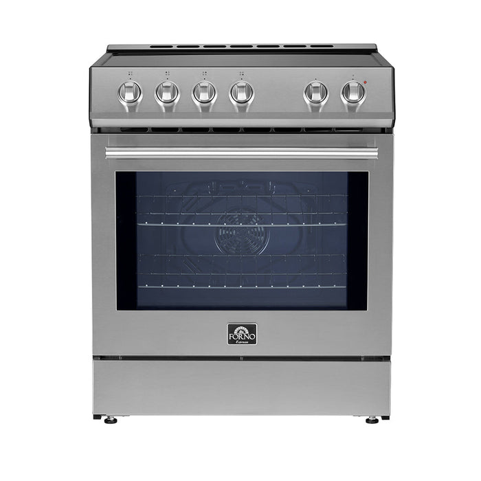 Forno Leonardo Espresso 30-Inch Slide-In Induction Range Stainless-Steel FORNO
