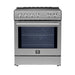 Forno Leonardo Espresso 30-Inch Slide-In Induction Range Stainless-Steel FORNO
