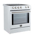 Forno Leonardo Espresso 30-Inch Slide-In White Induction Range FORNO
