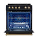 Forno Leonardo Espresso 30-Inch Slide-In Black Induction Range FORNO