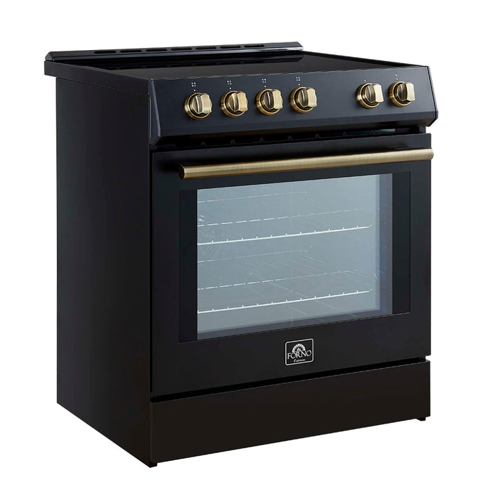 Forno Leonardo Espresso 30-Inch Slide-In Black Induction Range FORNO