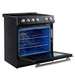 Forno Leonardo Espresso 30-Inch Slide-In Black Induction Range FORNO