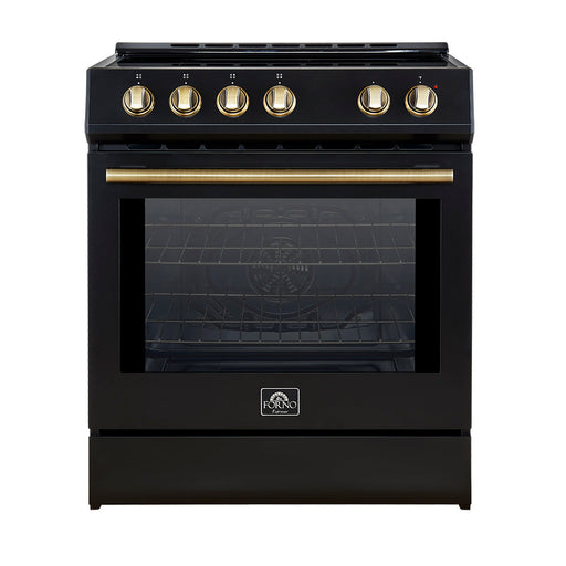 Forno Leonardo Espresso 30-Inch Slide-In Black Induction Range FORNO