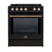 Forno Leonardo Espresso 30-Inch Slide-In Black Induction Range FORNO