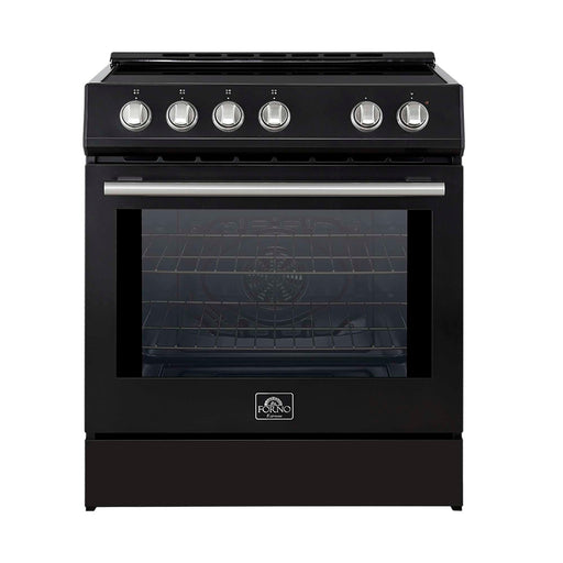 Forno Leonardo Espresso 30-Inch Slide-In Black Induction Range FORNO