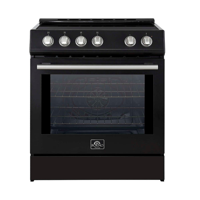 Forno Leonardo Espresso 30-Inch Slide-In Black Induction Range FORNO