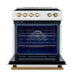 Forno Leonardo Espresso 30-Inch Slide-In White Induction Range FORNO