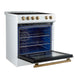 Forno Leonardo Espresso 30-Inch Slide-In White Induction Range FORNO