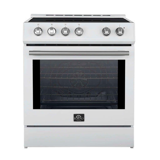Forno Leonardo Espresso 30-Inch Slide-In White Induction Range FORNO