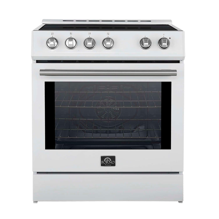 Forno Leonardo Espresso 30-Inch Slide-In White Induction Range FORNO