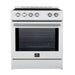 Forno Leonardo Espresso 30-Inch Slide-In White Induction Range FORNO