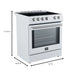 Forno Leonardo Espresso 30-Inch Slide-In White Induction Range FORNO