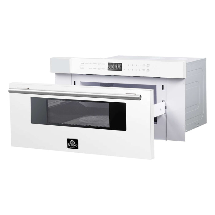 Capoliveri Espresso White 30 Inch 1000 Watts Microwave Drawer 1.2 cu.ft. FORNO