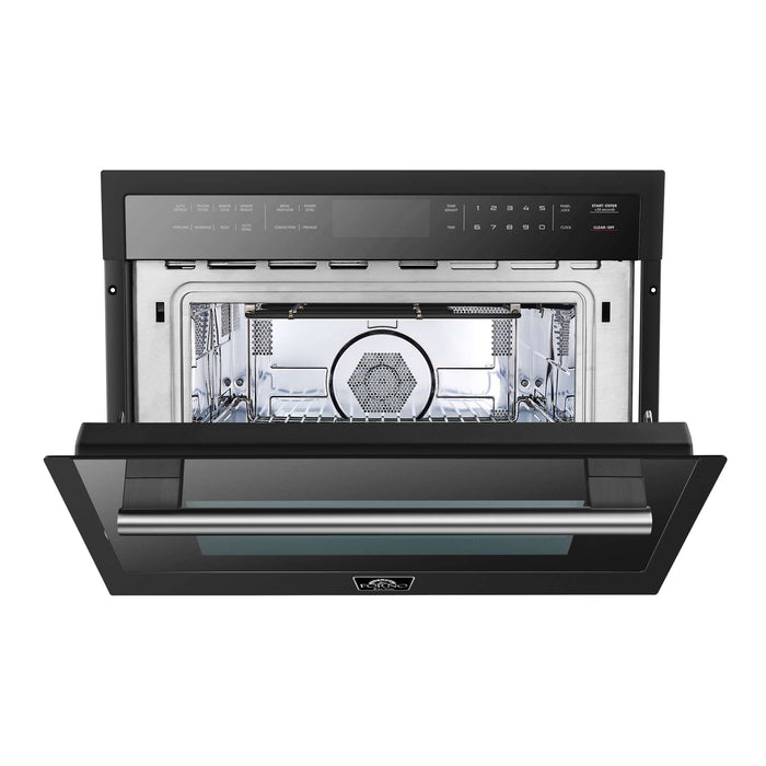 Oliena Espresso Black 24" 1750 Watt Compact Oven & 1000 Watt Microwave, 1.6 cu. ft. FORNO