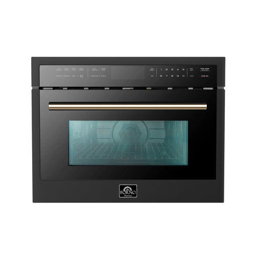 Oliena Espresso Black 24" 1750 Watt Compact Oven & 1000 Watt Microwave, 1.6 cu. ft. FORNO
