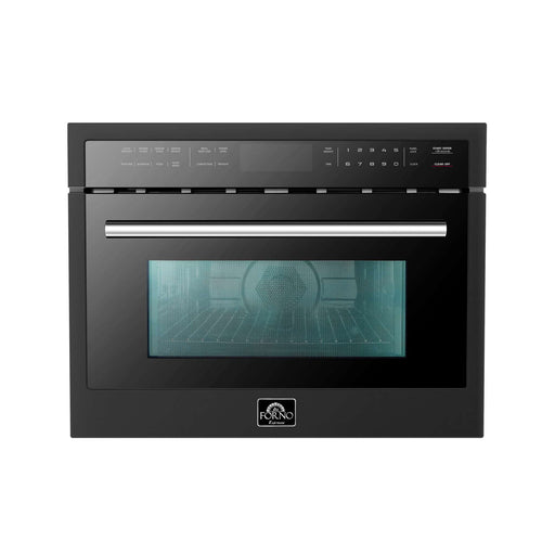 Oliena Espresso Black 24" 1750 Watt Compact Oven & 1000 Watt Microwave, 1.6 cu. ft. FORNO