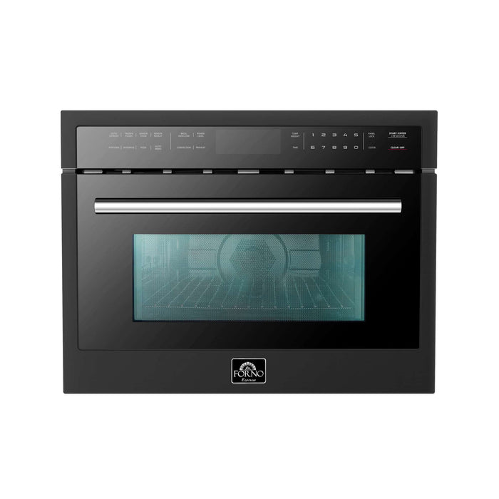 Oliena Espresso Black 24" 1750 Watt Compact Oven & 1000 Watt Microwave, 1.6 cu. ft. FORNO