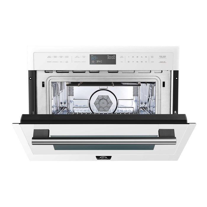 Oliena Espresso White 24" 1750 Watt Compact Oven & 1000 Watt Microwave, 1.6 cu. ft. FORNO