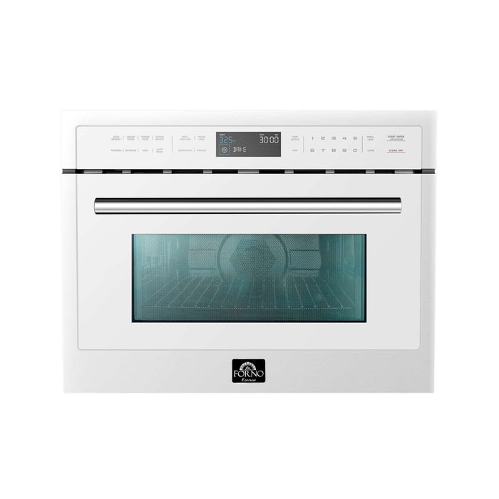 Oliena Espresso White 24" 1750 Watt Compact Oven & 1000 Watt Microwave, 1.6 cu. ft. FORNO