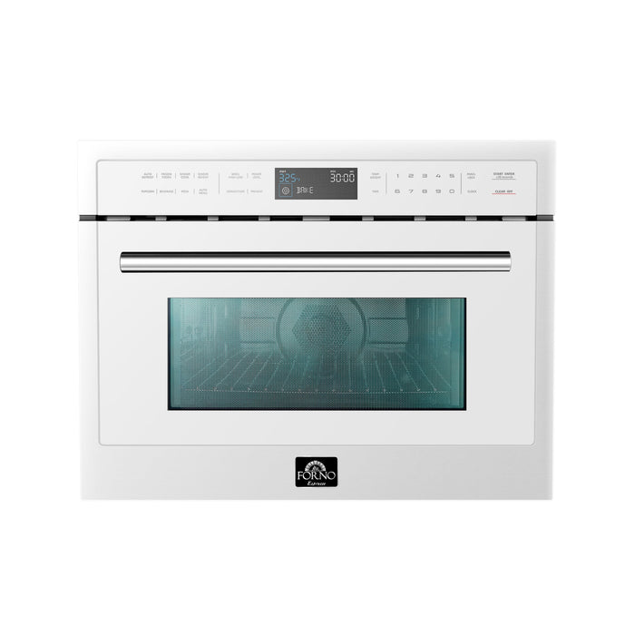 Oliena Espresso White 24" 1750 Watt Compact Oven & 1000 Watt Microwave, 1.6 cu. ft. FORNO