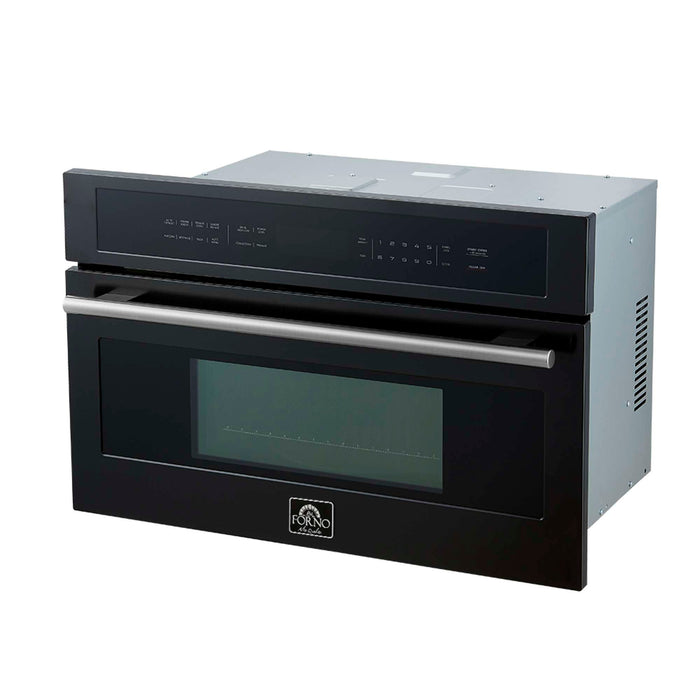 Oliena Espresso Black 30 Inch 1750 Watt Compact Oven & 1000 Watt Microwave, 1.6 cu. ft. FORNO