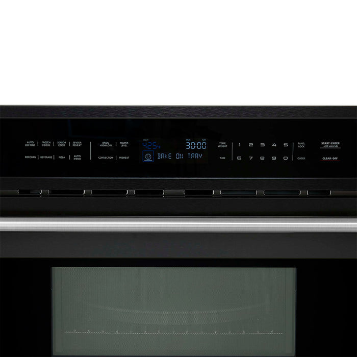 Oliena Espresso Black 30 Inch 1750 Watt Compact Oven & 1000 Watt Microwave, 1.6 cu. ft. FORNO