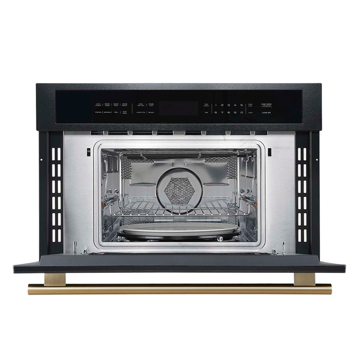 Oliena Espresso Black 30 Inch 1750 Watt Compact Oven & 1000 Watt Microwave, 1.6 cu. ft. FORNO