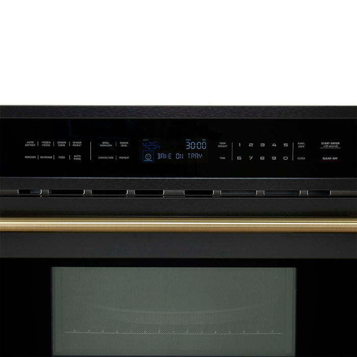 Oliena Espresso Black 30 Inch 1750 Watt Compact Oven & 1000 Watt Microwave, 1.6 cu. ft. FORNO