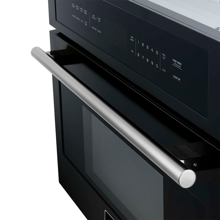 Oliena Espresso Black 30 Inch 1750 Watt Compact Oven & 1000 Watt Microwave, 1.6 cu. ft. FORNO