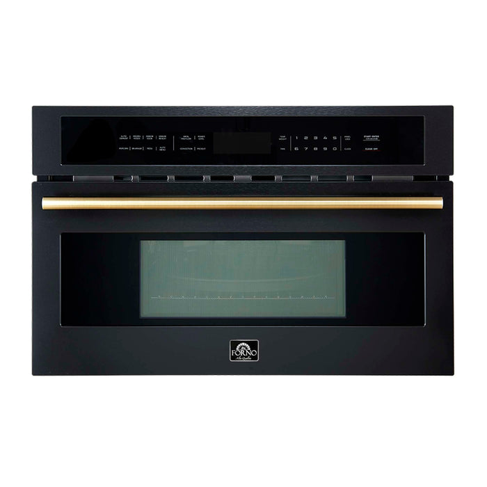 Oliena Espresso Black 30 Inch 1750 Watt Compact Oven & 1000 Watt Microwave, 1.6 cu. ft. FORNO