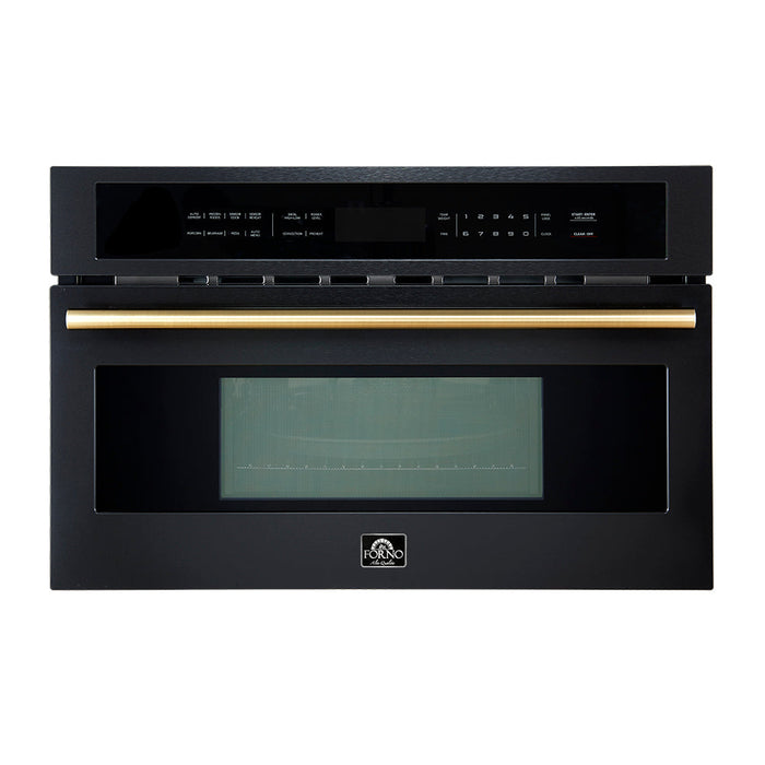 Oliena Espresso Black 30 Inch 1750 Watt Compact Oven & 1000 Watt Microwave, 1.6 cu. ft. FORNO