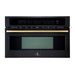 Oliena Espresso Black 30 Inch 1750 Watt Compact Oven & 1000 Watt Microwave, 1.6 cu. ft. FORNO