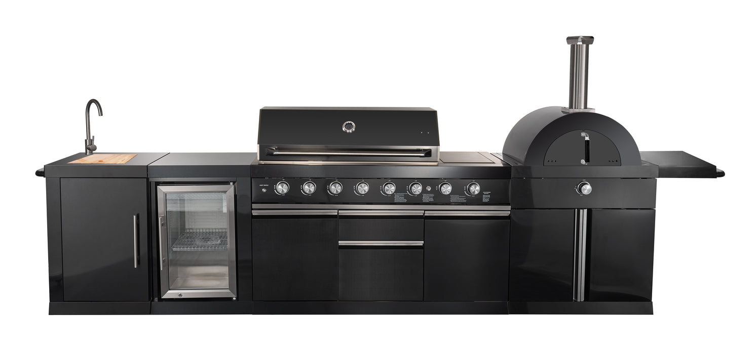 Forno All'Aperto BBQ with 87,600 BTU, 4 Burners, Pizza Oven, and Beverage Center FORNO
