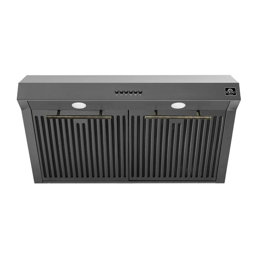 Forno Bari Espresso 30" Under Cabinet Range Hood in Black FORNO