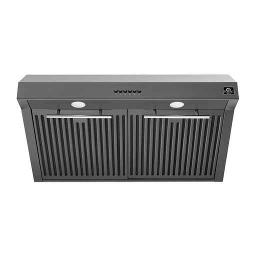 Forno Bari Espresso 30" Under Cabinet Range Hood in Black FORNO