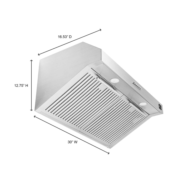 Forno Bari Espresso 30" Under Cabinet Range Hood in Stainless-Steel FORNO