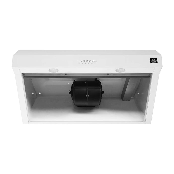 Forno Bari Espresso 30" Under Cabinet Range Hood in White FORNO