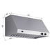 Forno Biagio 36" Wall Mounted Range Hood FORNO