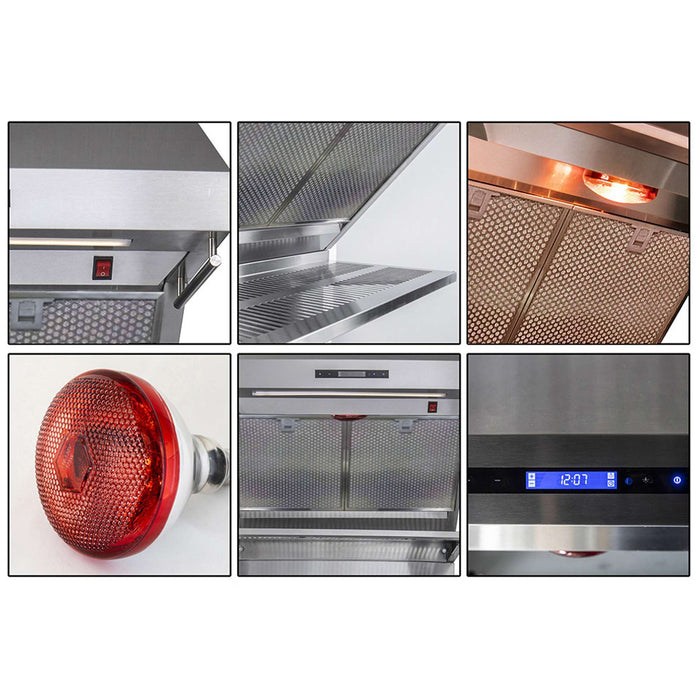 Forno Savona - 30" Wall Mount Range Hood with Hybrid Stainless Filters & Back Splash FORNO