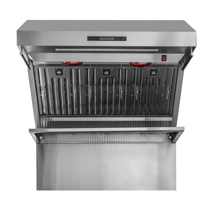 Forno Savona - 36" Wall Mount Range Hood Baffle Filter & Back Splash FORNO