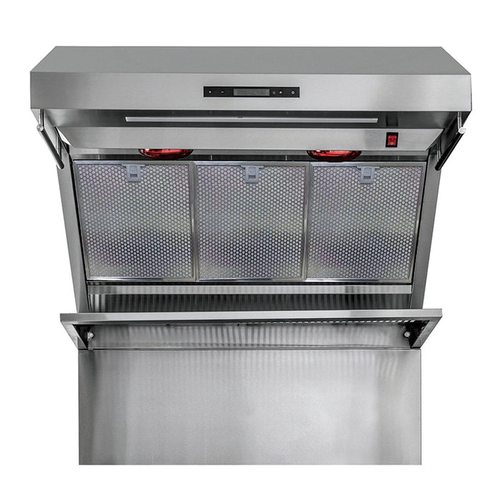 Forno Savona - 36" Wall Mount Range Hood with Hybrid Stainless Filters & Back Splash FORNO