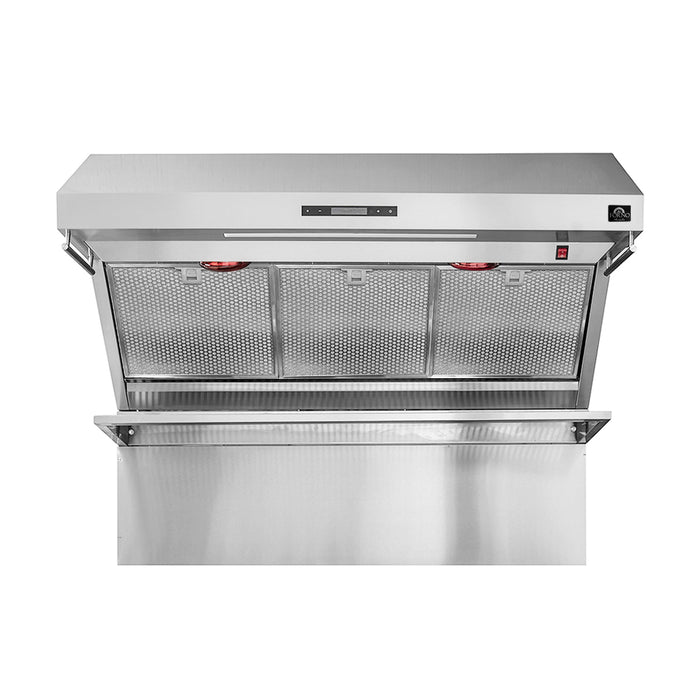 Forno Savona - 48" Wall Mount Range Hood with Hybrid Stainless Filters & Back Splash FORNO