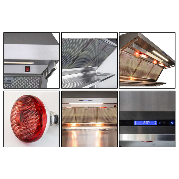 Forno Savona - 48" Wall Mount Range Hood with Hybrid Stainless Filters & Back Splash FORNO