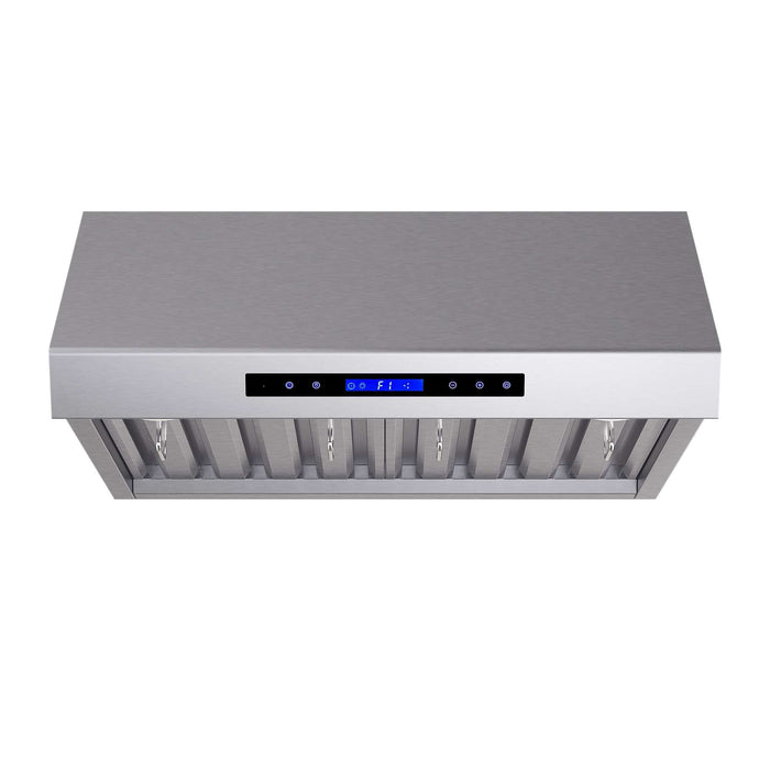 Forno Palazzo 30" Wall Mounted Range Hood Stainless Steel Heavy-Duty Baffle Filters & Remote Control FORNO