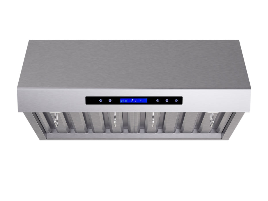 Forno Palazzo 30" Wall Mounted Range Hood Stainless Steel Heavy-Duty Baffle Filters & Remote Control FORNO