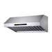 Forno Palazzo 36" Wall Mounted Range Hood Stainless Steel Heavy-Duty Baffle Filters & Remote Control FORNO