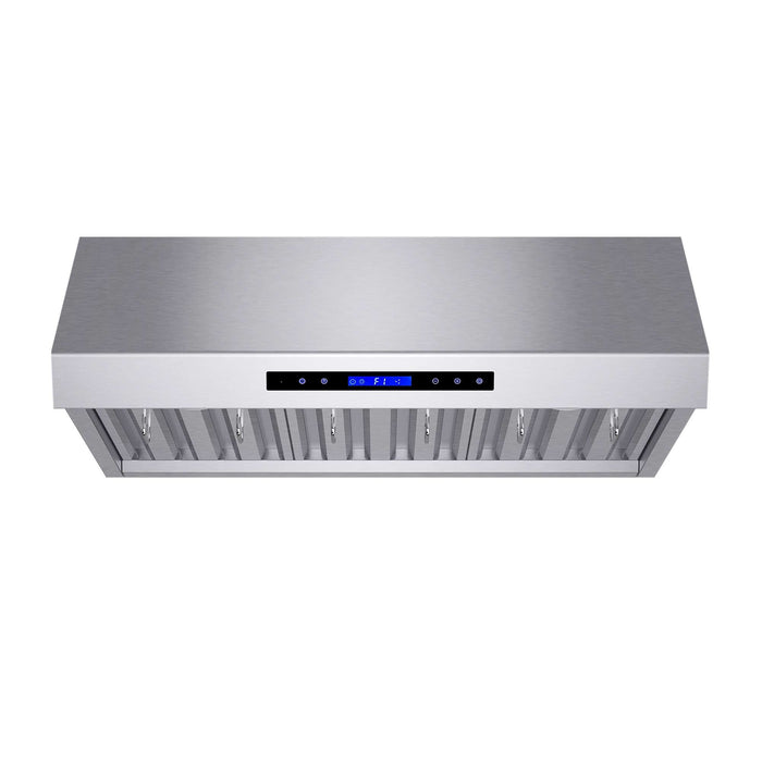 Forno Palazzo 36" Wall Mounted Range Hood Stainless Steel Heavy-Duty Baffle Filters & Remote Control FORNO